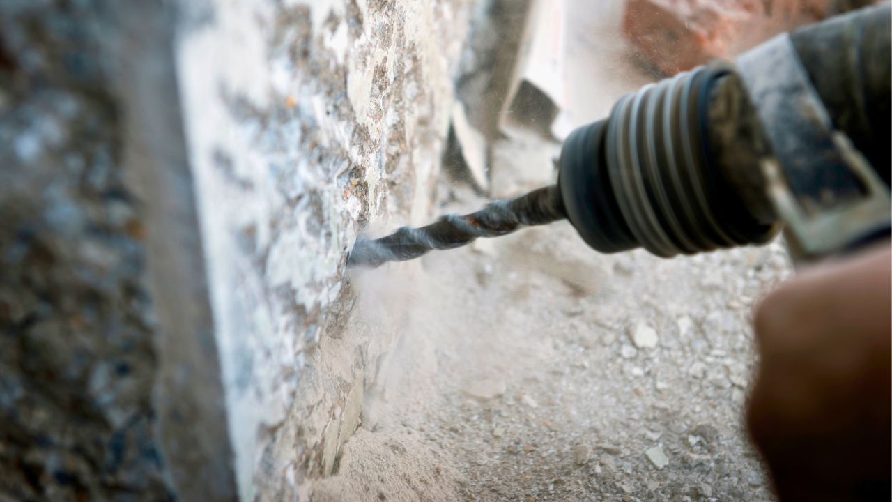 how to drill concrete without a hammer drill